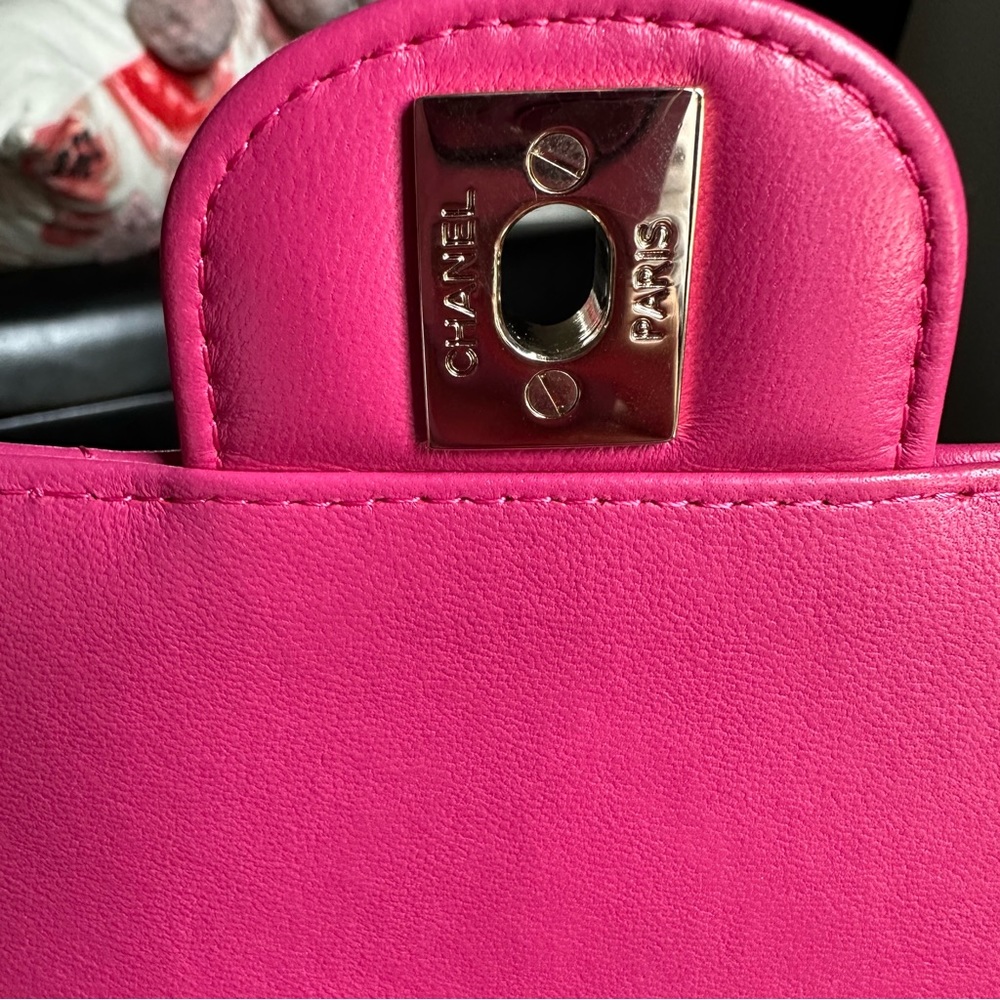 Authentic Chanel Mini Rectangular Chevron Bag In … - image 7